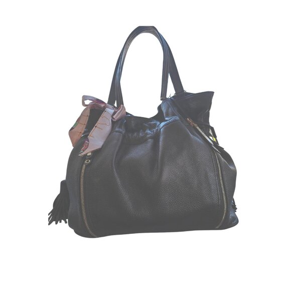 Cole Haan double tassel limited edition bronze metallic bucket bag EUC - Picture 4 of 14